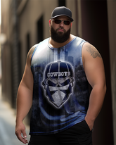 T-shirt sans manches imprimé grande taille pour homme